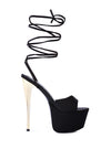 PASSION DRAMATIC PLATFORM LACE-UP HEEL SANDALS