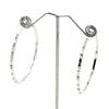 RHINESTONE HOOP EARINGS