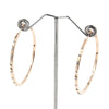 RHINESTONE HOOP EARINGS