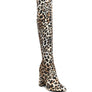 LONDON RAG KNEE HIGH PRINT BLOCK HEELED BOOT
