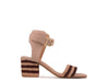 RAYNA BLUSH BRAIDED JUTE STRAP AND SUEDE SANDAL