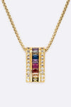 CZ Mix Color Pendant Designer Necklace