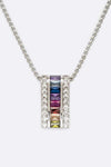 CZ Mix Color Pendant Designer Necklace