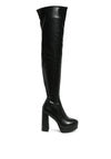 BUBBLE HIGH BLOCK HEELED OVER THE KNEE BOOTS