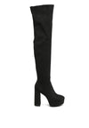 BUBBLE HIGH BLOCK HEELED OVER THE KNEE BOOTS