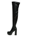 BUBBLE HIGH BLOCK HEELED OVER THE KNEE BOOTS