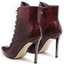 ESCALA CROC LACE-UP STILETTO BOOT