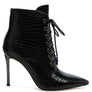 ESCALA CROC LACE-UP STILETTO BOOT