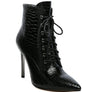 ESCALA CROC LACE-UP STILETTO BOOT