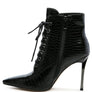 ESCALA CROC LACE-UP STILETTO BOOT