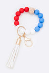 Large Beads Tassel Bracelet Key Chain