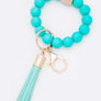 Large Beads Tassel Bracelet Key Chain