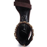 LAST SIP HEELED FAUX SUEDE CHAIN STRAP SANDAL