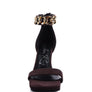 LAST SIP HEELED FAUX SUEDE CHAIN STRAP SANDAL