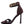 LAST SIP HEELED FAUX SUEDE CHAIN STRAP SANDAL