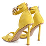 LAST SIP HEELED FAUX SUEDE CHAIN STRAP SANDAL