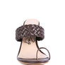 HIGH PERKS WOVEN STRAP TOE RING SANDALS