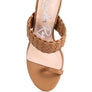 HIGH PERKS WOVEN STRAP TOE RING SANDALS