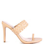 HIGH PERKS WOVEN STRAP TOE RING SANDALS
