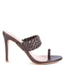 HIGH PERKS WOVEN STRAP TOE RING SANDALS