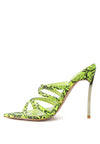 NIGHTCLUB HIGH HEELED NEON ANIMAL SANDALS