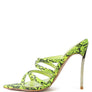 NIGHTCLUB HIGH HEELED NEON ANIMAL SANDALS