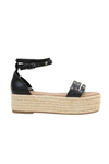 Diona J Rockstud Strap Espadrilles Platform Wedge Heels