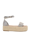 Diona J Rockstud Strap Espadrilles Platform Wedge Heels