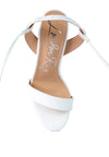 SHEENY CLEAR STILETTO LACE UP SANDAL