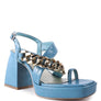 FRECKLIN METAL CHAIN STRAP CROC BLOCK SANDAL