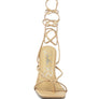 PIRI TOE RING TIE UP BLOCK SANDALS