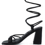 PIRI TOE RING TIE UP BLOCK SANDALS