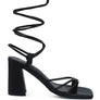 PIRI TOE RING TIE UP BLOCK SANDALS