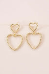 Cara Heart Drop Earrings