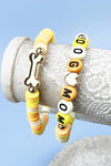 DOG MOM REUBBER BEADS BRACELET SET