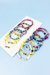 DOG MOM REUBBER BEADS BRACELET SET