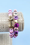 DOG MOM REUBBER BEADS BRACELET SET