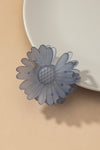 Frosty daisy flower hair claw clip