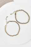 ROPE CHAIN DOUBLE LAYER BRACELET SET