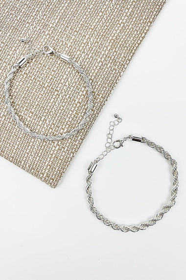 ROPE CHAIN DOUBLE LAYER BRACELET SET