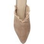 MOLLY  FRAYED LEATHER MULES