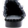 MOLLY  FRAYED LEATHER MULES