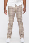 Weiv Mens Plaid Trouser Pants