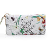 Flower Printed Zip Around Wallet Wristlet