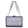 Acrylic Chain Handle See Thru Crossbody Clutch