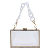 Acrylic Chain Handle See Thru Crossbody Clutch