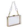 Acrylic Chain Handle See Thru Crossbody Clutch