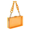 Acrylic Chain Handle See Thru Crossbody Clutch