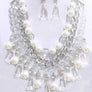 Mix Acrylic Beads Statement Necklace Set
