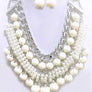 Mix Beads Statement Necklace Set
